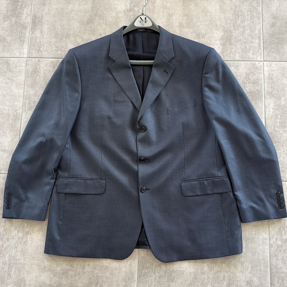 JONES NEW YORK Beautiful Plaid Blue Men's Suit - Excellent Condition - Picture 2 of 14
